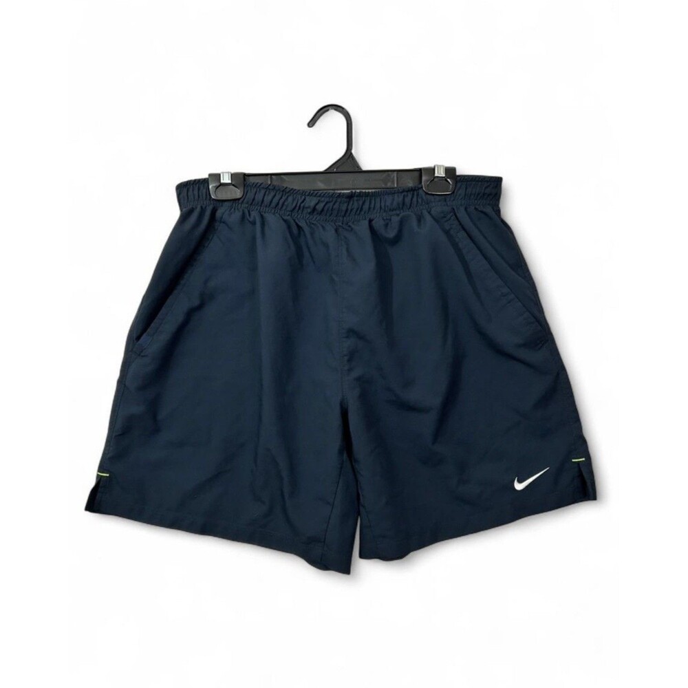 Vintage Nike Challenger Shorts 2009 Y2K Gorpcore Navy Blue Baggy Fit Large 7”